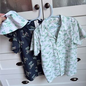 Janie and Jack Bundle: Two Shirts and Matching Bucket Hat